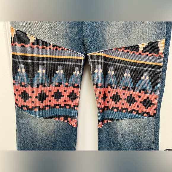 Free People Rocky Mountain Patchwork Unique Jeans Women’s Size 28 - Picture 6 of 15